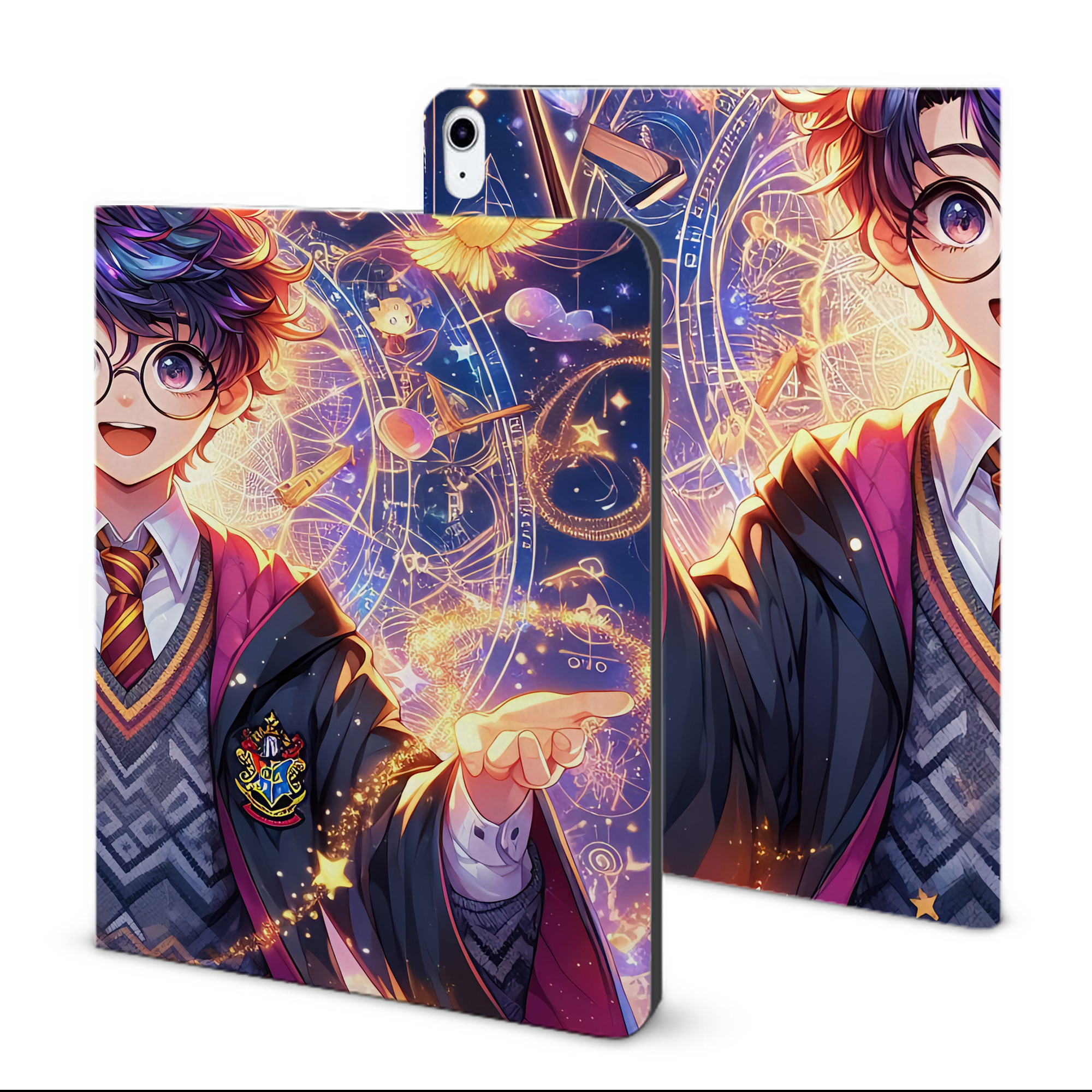 （画像用） Harry Potter ハリー・ポッターシリーズ IPad ケース ブック型 PUレザー TPU 耐衝撃 軽量 薄型 ペン収納なし 全面保護 IPad 各モデル対応